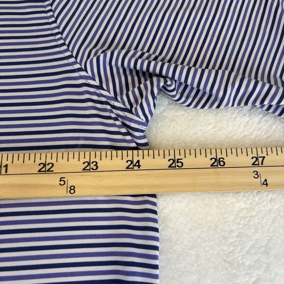 Southern Marsh Mens Performance Golf Polo Shirt Purple Stripe Size XL - Picture 4 of 7